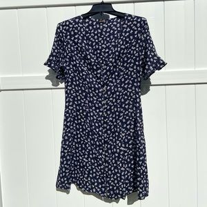 Navy & White Floral Mini Dress